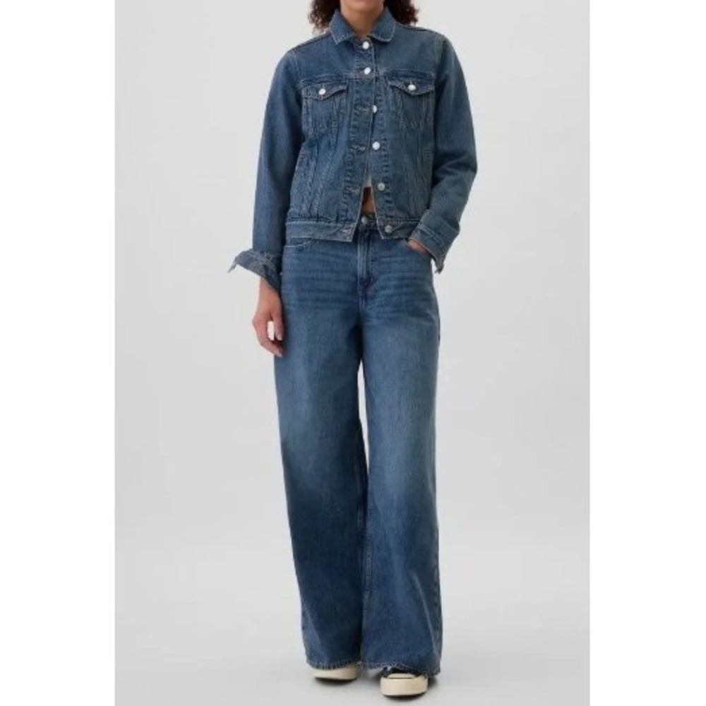 Gap Baggy Jeans Fast Baggy Medium Indigo Wash Blue Size 14/32 Cotton NEW Lyocell